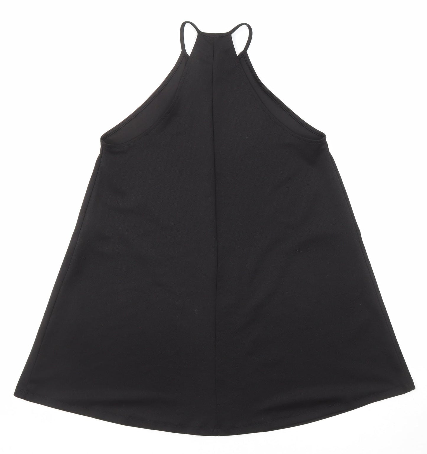Zara Womens Black Polyester Trapeze & Swing Size S Round Neck Pullover
