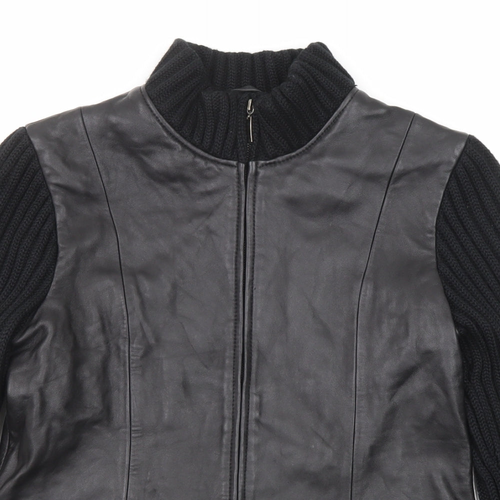 The Leather Company Womens Black Jacket Size 2XL Zip