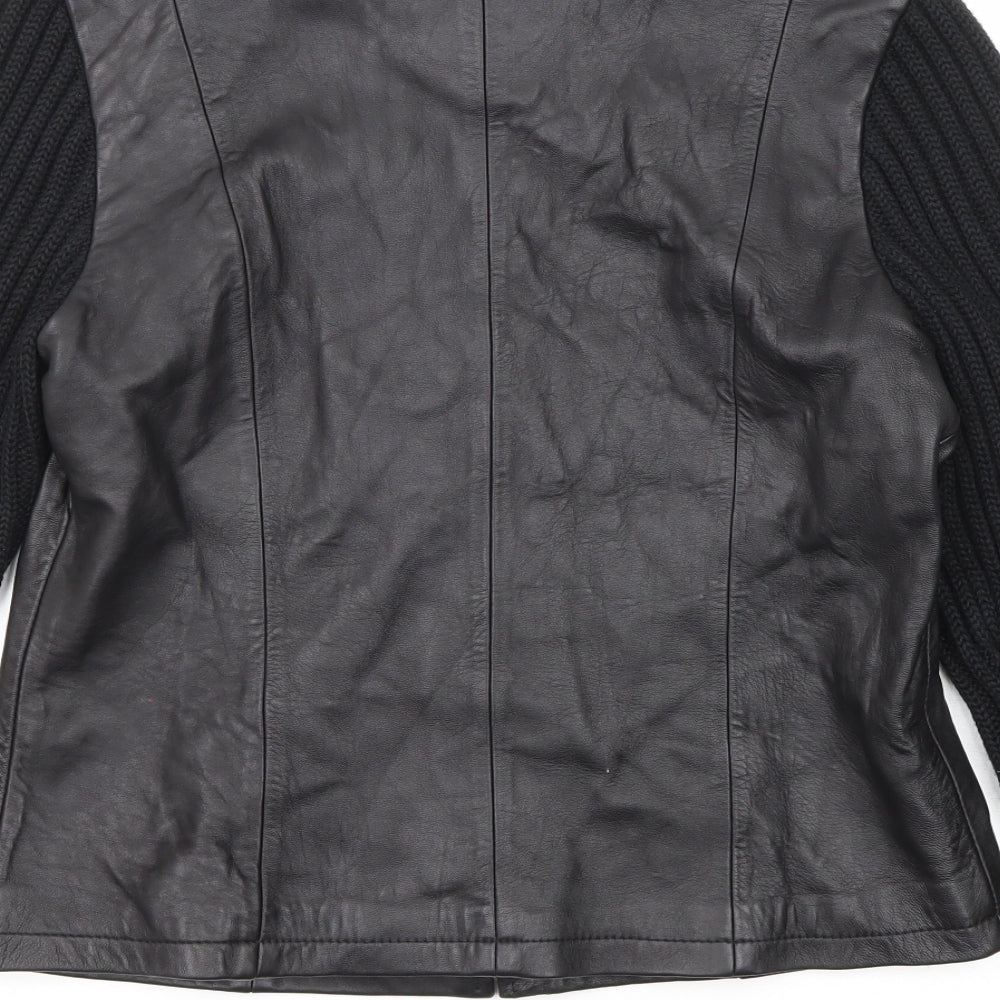 The Leather Company Womens Black Jacket Size 2XL Zip