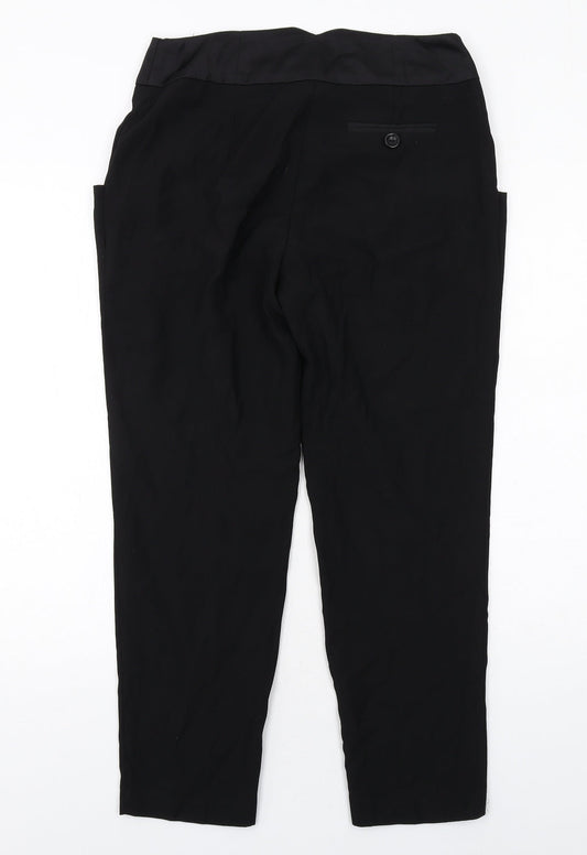 Untold Womens Black Polyester Trousers Size 10 Regular Zip
