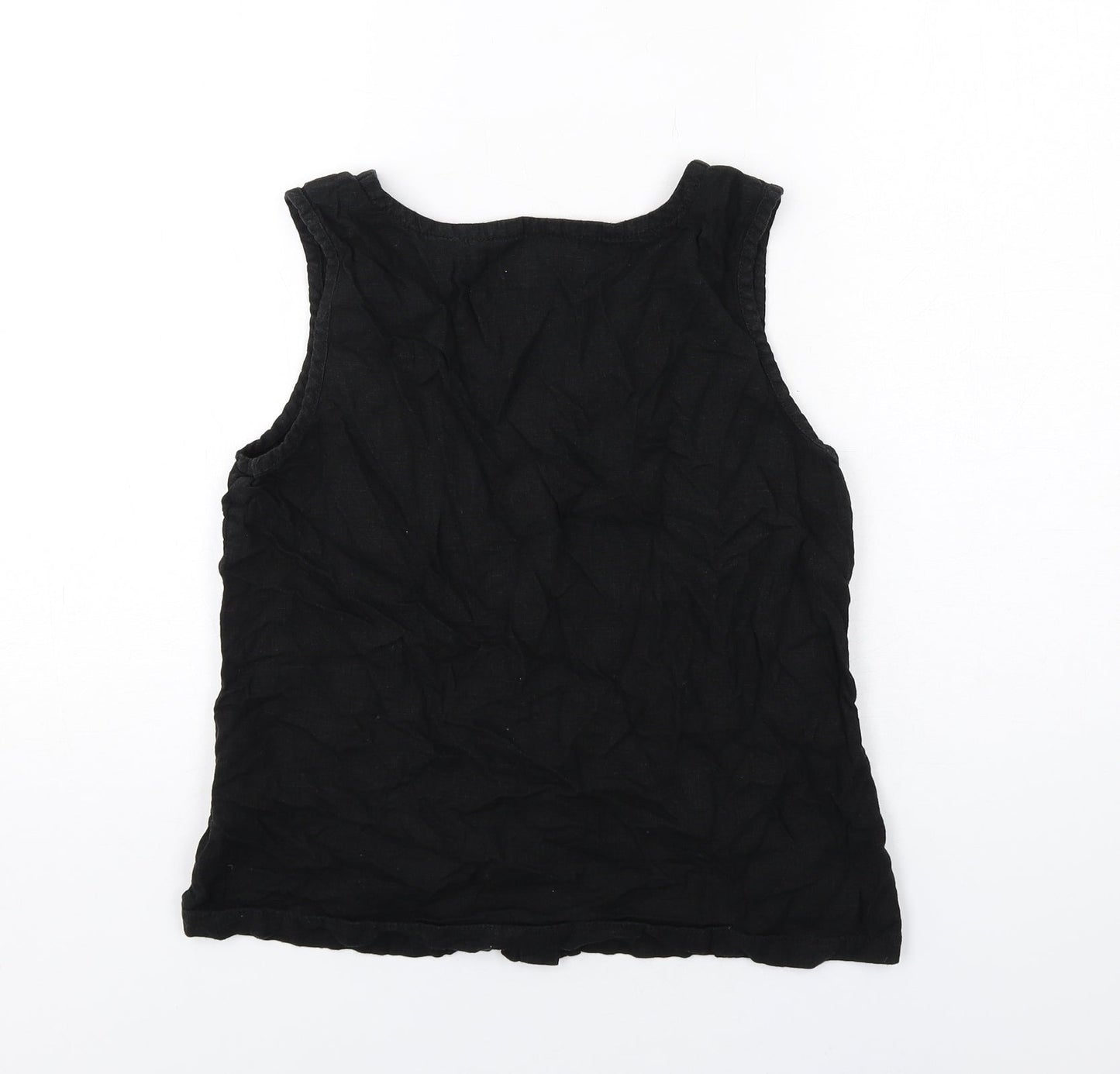 NEXT Womens Black Viscose Basic Tank Size 8 V-Neck