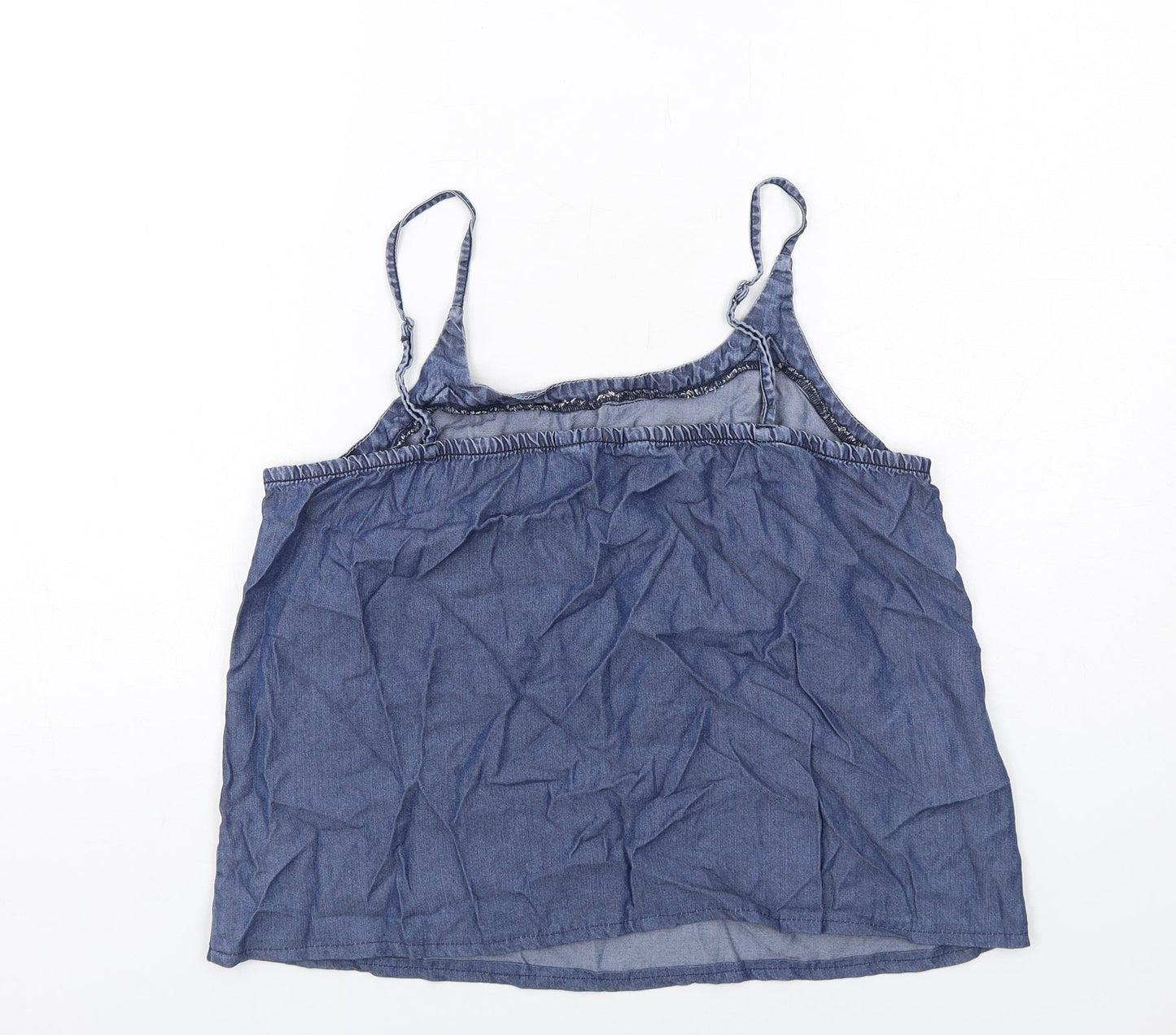 Encuentro Womens Blue Lyocell Camisole Tank Size 14 Scoop Neck