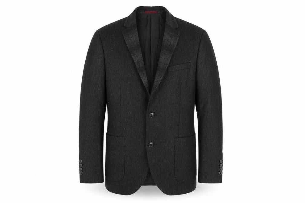 Mens 38 Chest Regular MOSS LONDON Black Two-Button