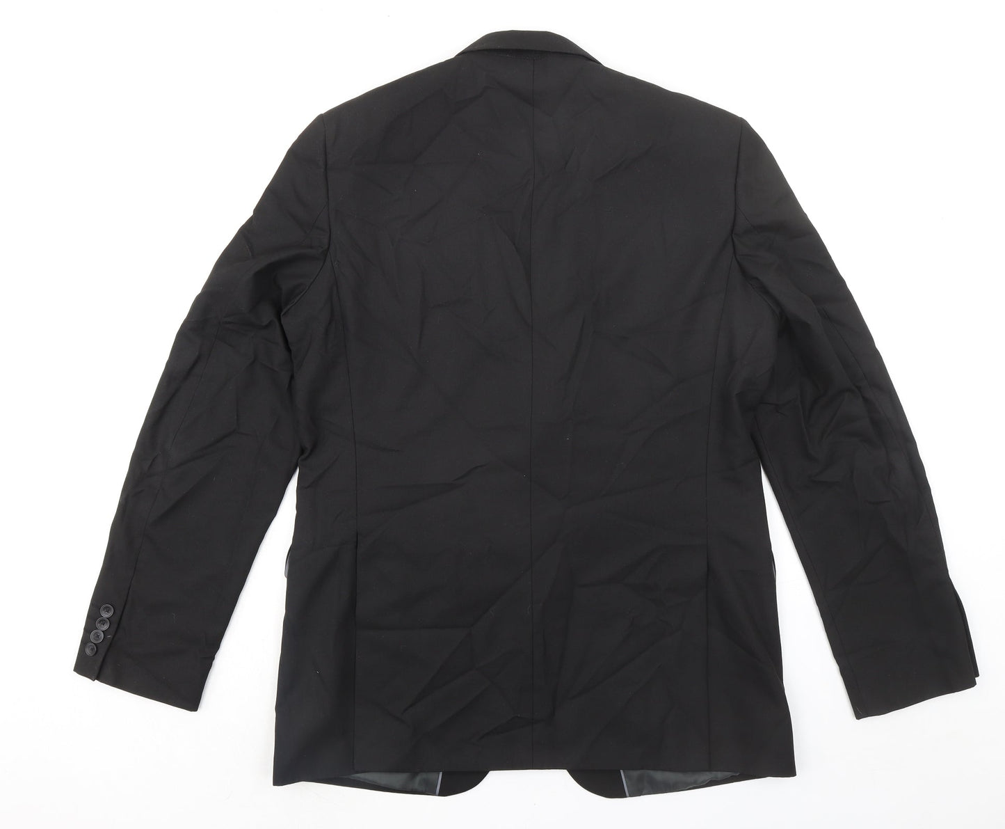 Marks and Spencer Mens Black Polyester Jacket Suit Jacket Size 42 Big & Tall