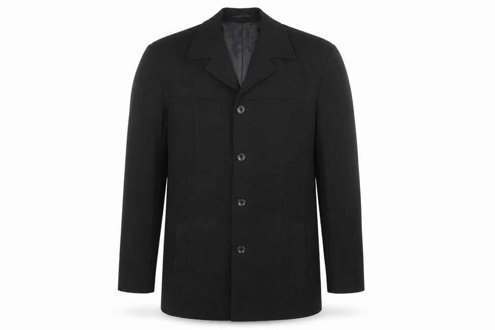 Copperstone Tailoring Mens Black Polyester Jacket Blazer Size 38 Regular