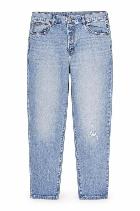 Gap Womens Blue Cotton Mom Jeans Size 34 in Regular Zip