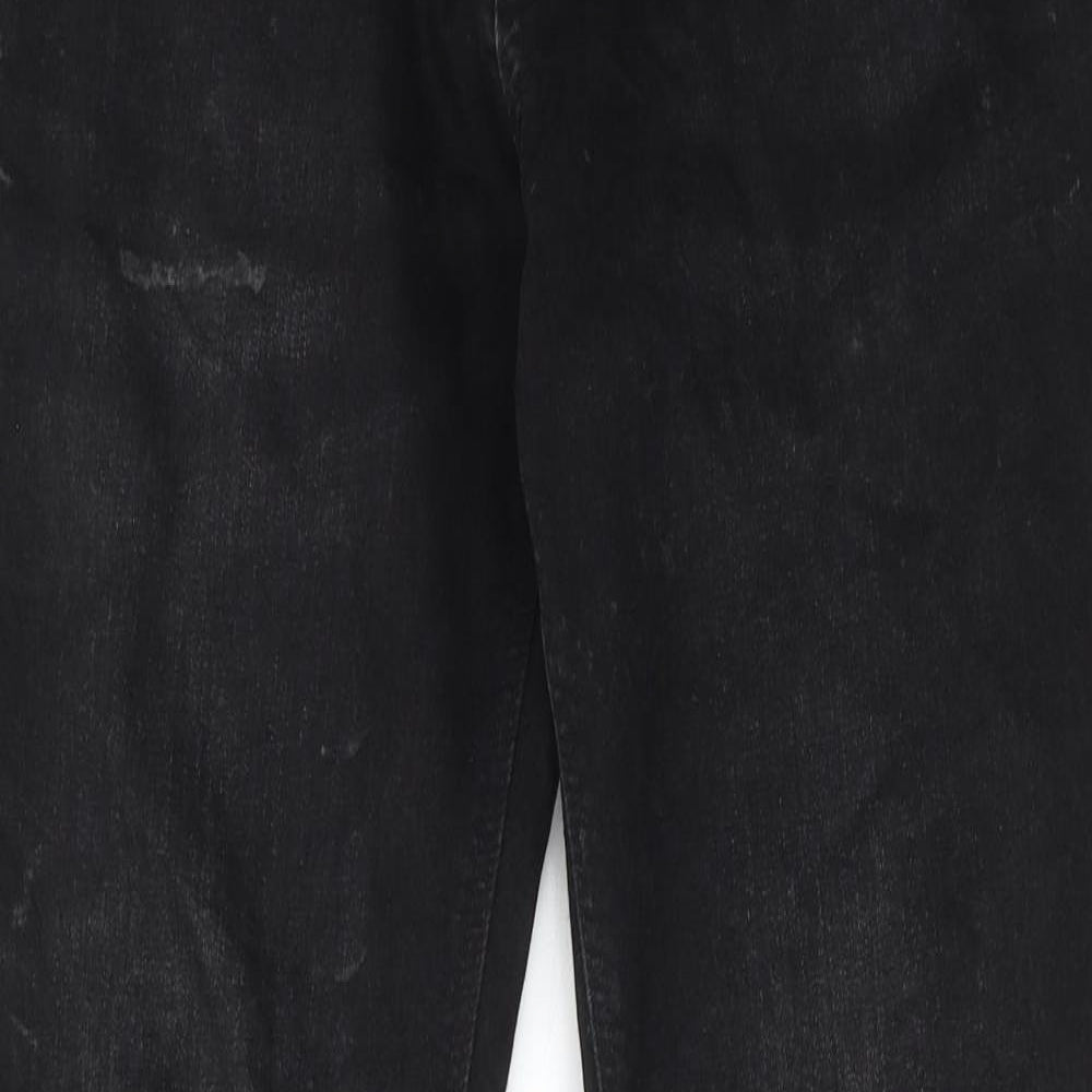 NEXT Mens Black Cotton Skinny Jeans Size 30 in L29 in Regular Zip