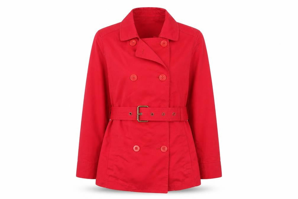 Essentials Style Womens Red Jacket Size 12 Button