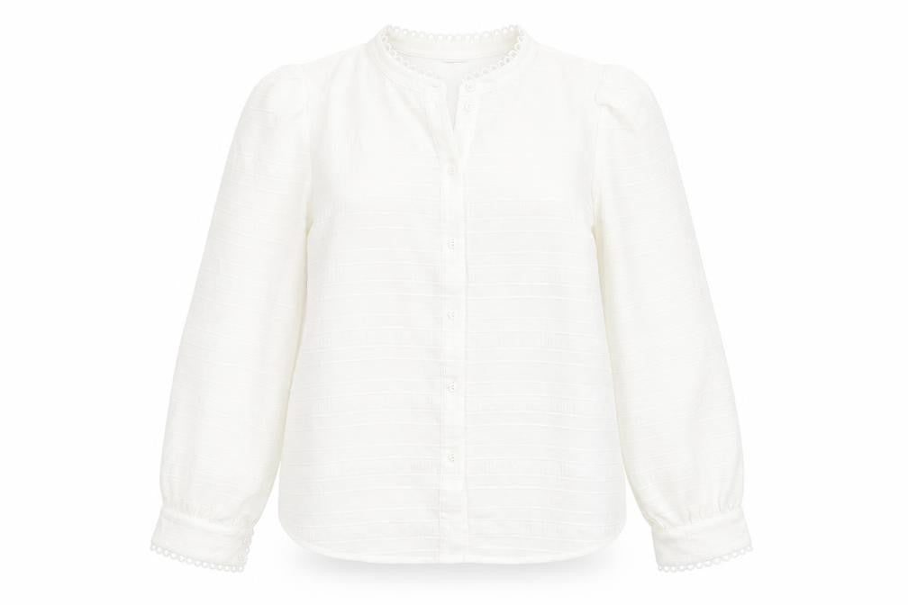 Womens UK Size M VERO MODA Ivory Polyester Button-Up
