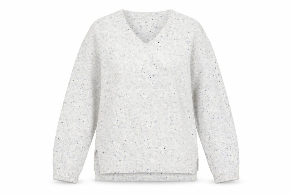 Marks and Spencer Womens Grey V-Neck Acrylic Pullover Jumper Size XS