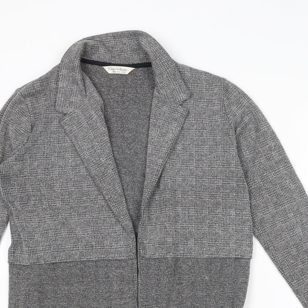 Miss Selfridge Womens Grey Plaid Overcoat Coat Size 10