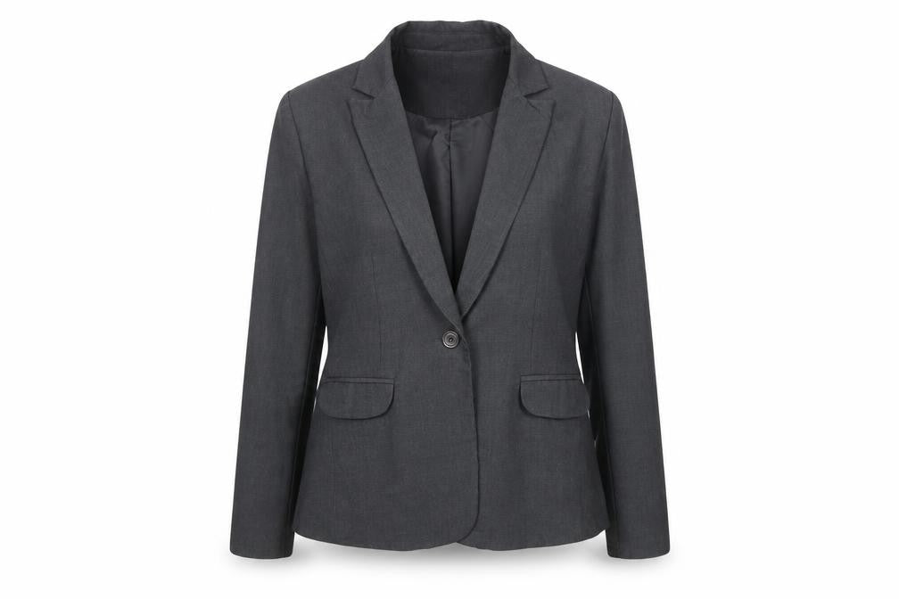 True True Womens Grey Polyester Jacket Blazer Size XL