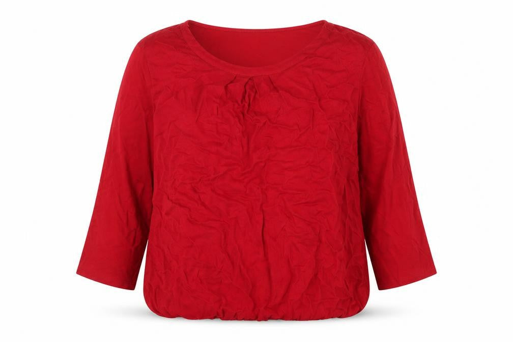Womens UK Size 14 Betty Barclay Red Viscose Blouse