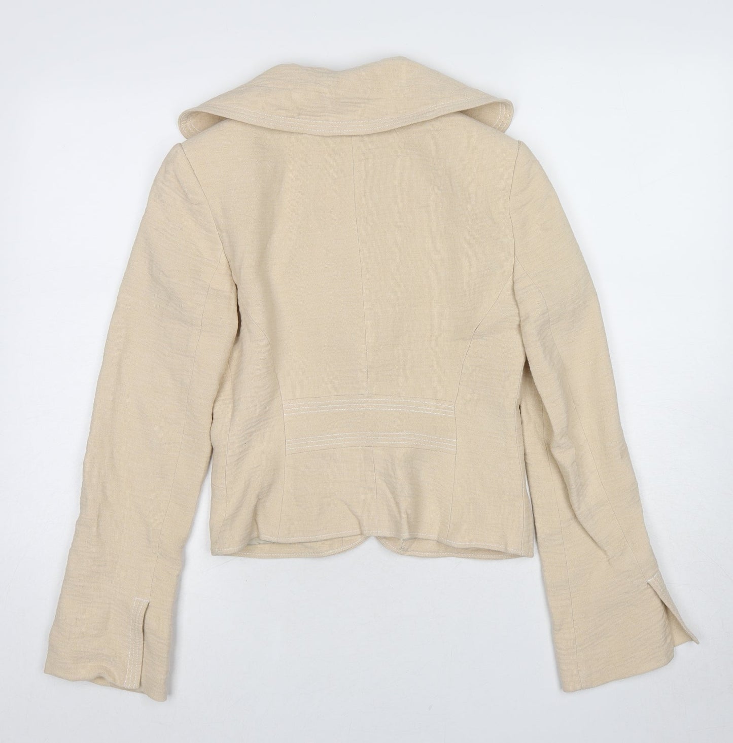 Coast Womens Beige Jacket Blazer Size 8 Button