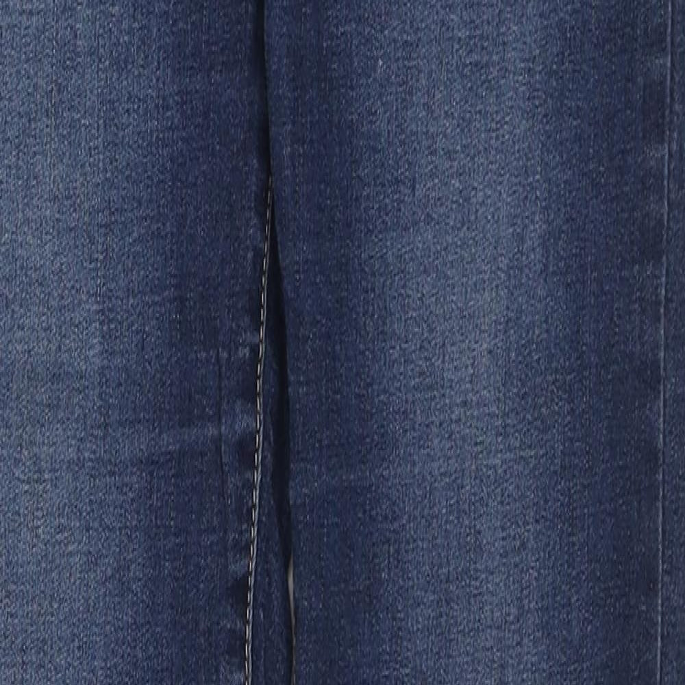 Denim & Co. Womens Blue Cotton Skinny Jeans Size 10 L29 in Regular Zip