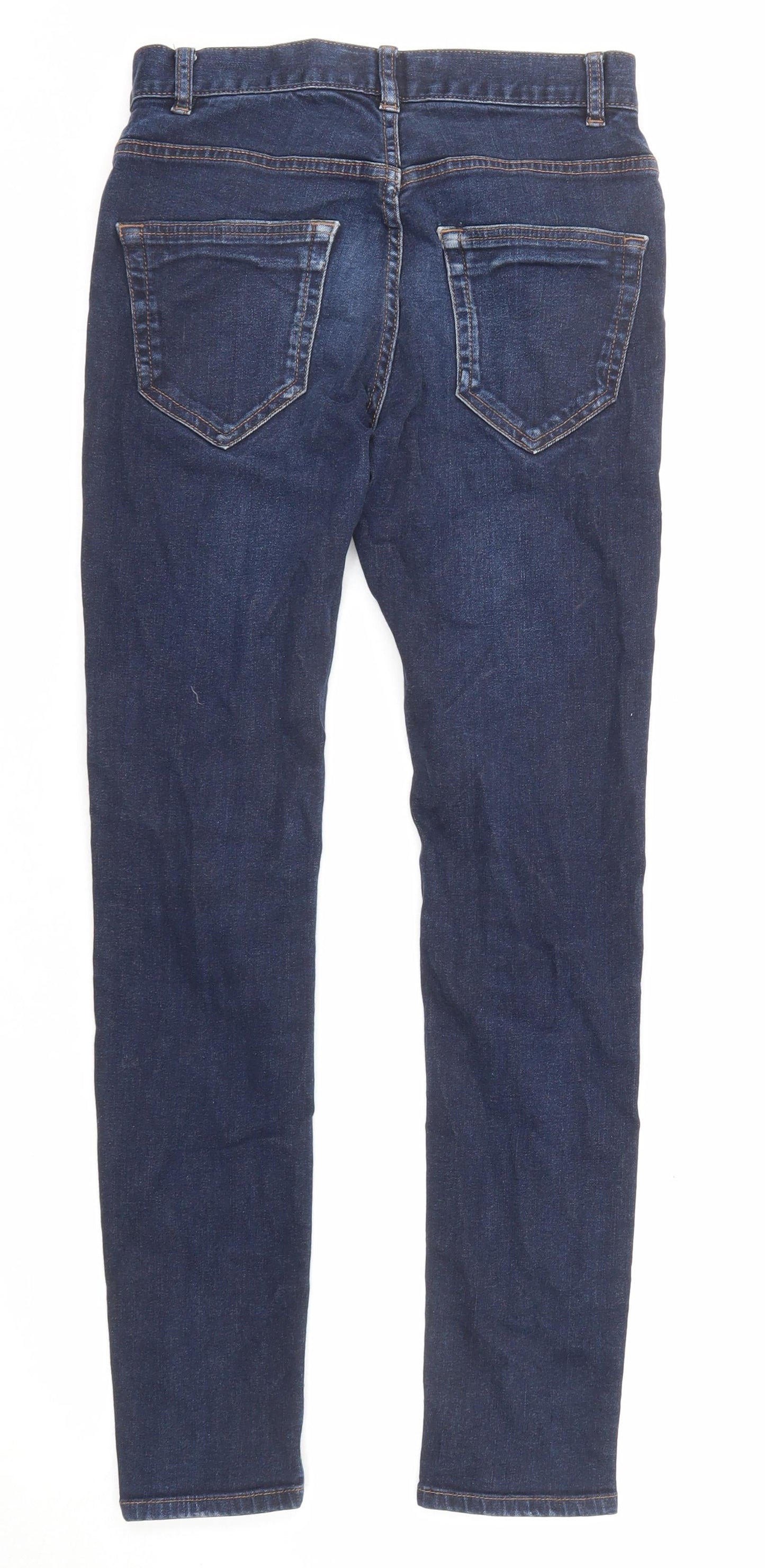 NEXT Mens Blue Cotton Skinny Jeans Size 26 in L29 in Regular Zip