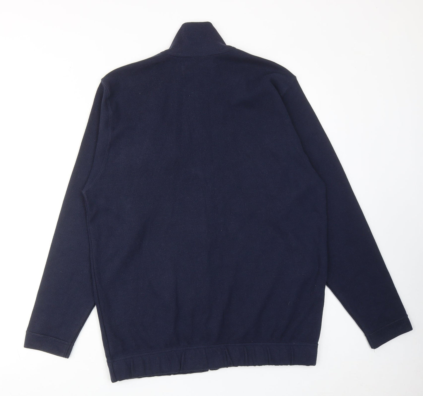 St.Bernard Mens Blue Polyester Full Zip Sweatshirt Size M