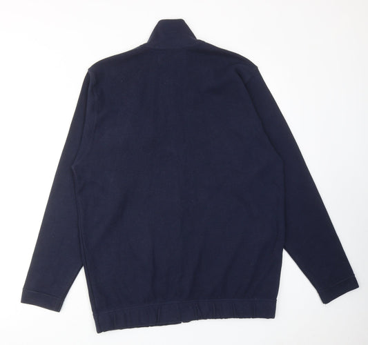 St.Bernard Mens Blue Polyester Full Zip Sweatshirt Size M