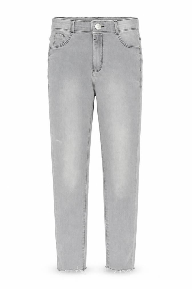 River Island Girls Grey Cotton Skinny Jeans Size 10 Years L23 in Slim Zip