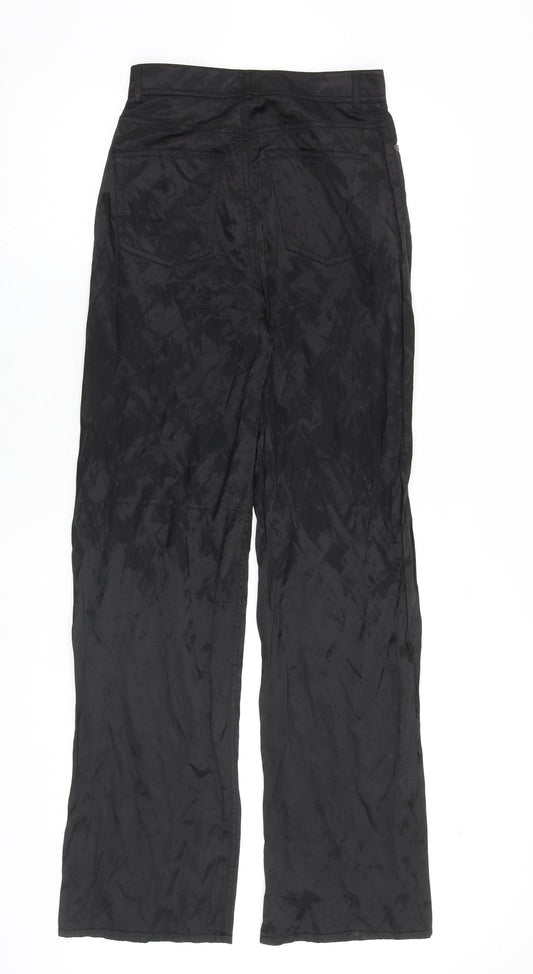 & Other Stories Womens Black Polyester Trousers Size 6 L33 in Regular Zip