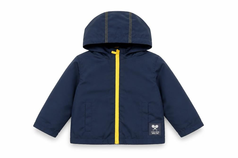 Front view of Mo Kids Baby Blue Jacket, size 18-24, Months Zip