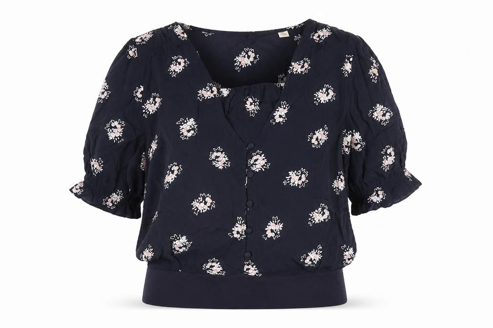Womens UK Size 8 Jack Wills Blue Polyester Blouse