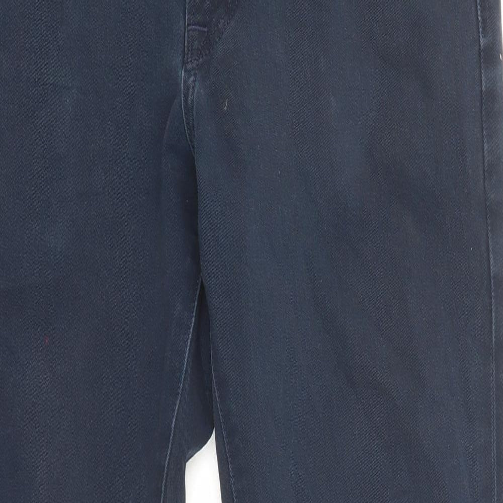 Uniqlo Womens Blue Cotton Straight Jeans Size 29 in L26 in Regular Zip