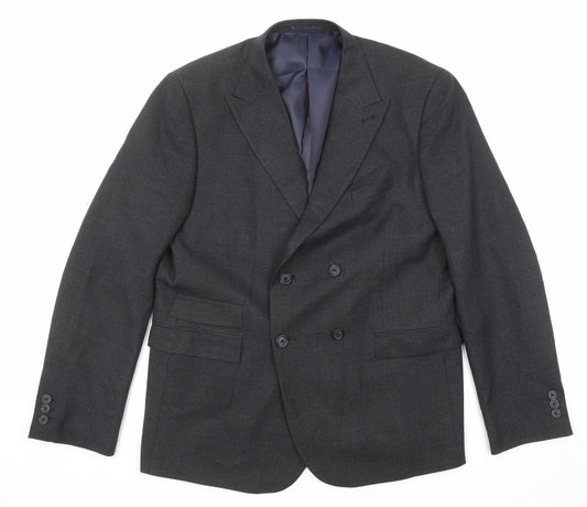 NEXT Mens Black Polyester Jacket Suit Jacket Size 42 Regular
