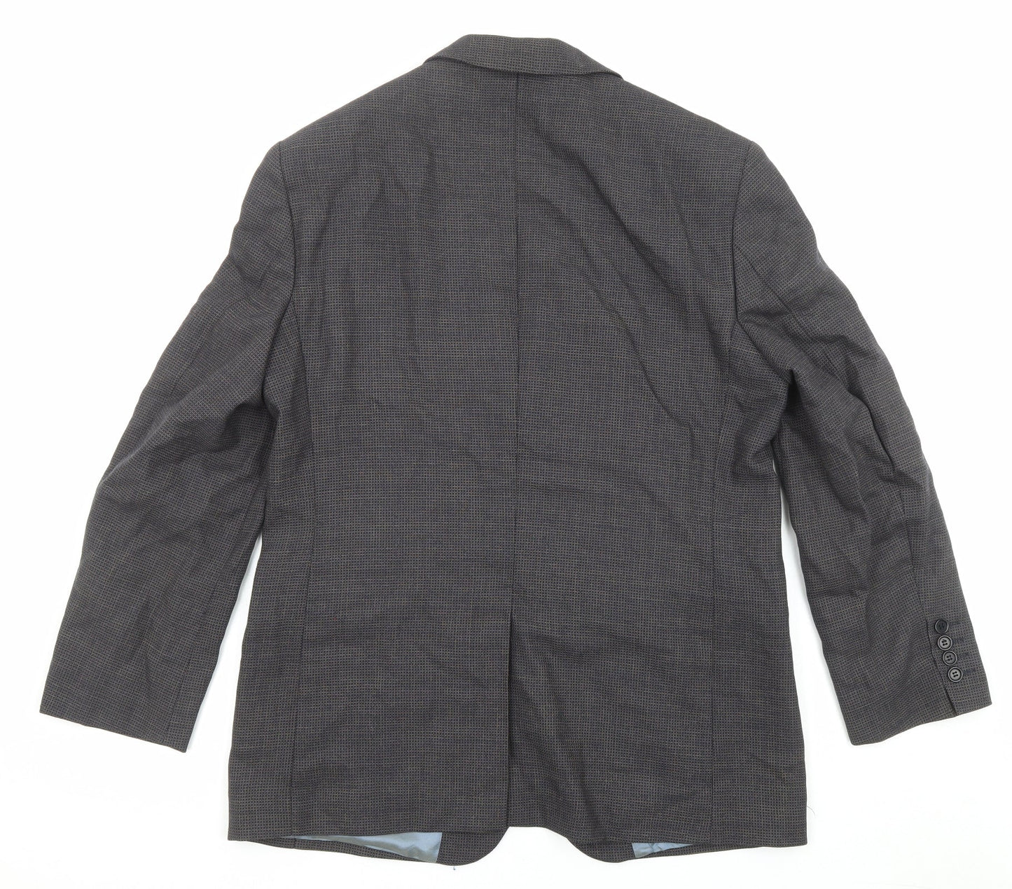 Marks and Spencer Mens Grey Geometric Wool Jacket Suit Jacket Size 40 Regular