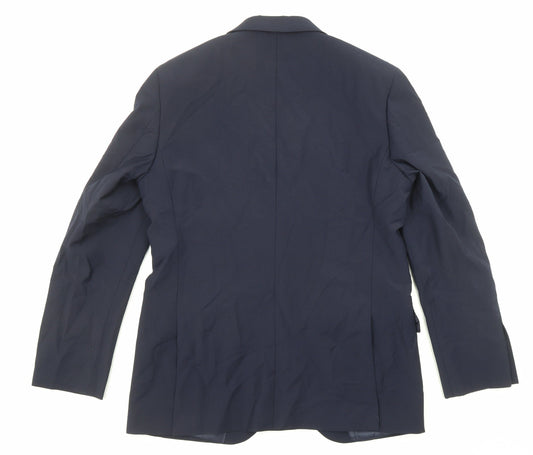 Marks and Spencer Mens Blue Wool Jacket Suit Jacket Size 40 Regular