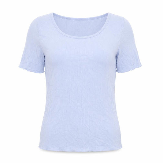 Womens UK Size M Brave Soul Blue Viscose T-Shirt