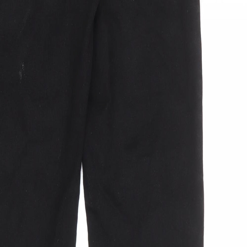 Pull&Bear Womens Black Cotton Flared Jeans Size 6 L31 in Regular Zip