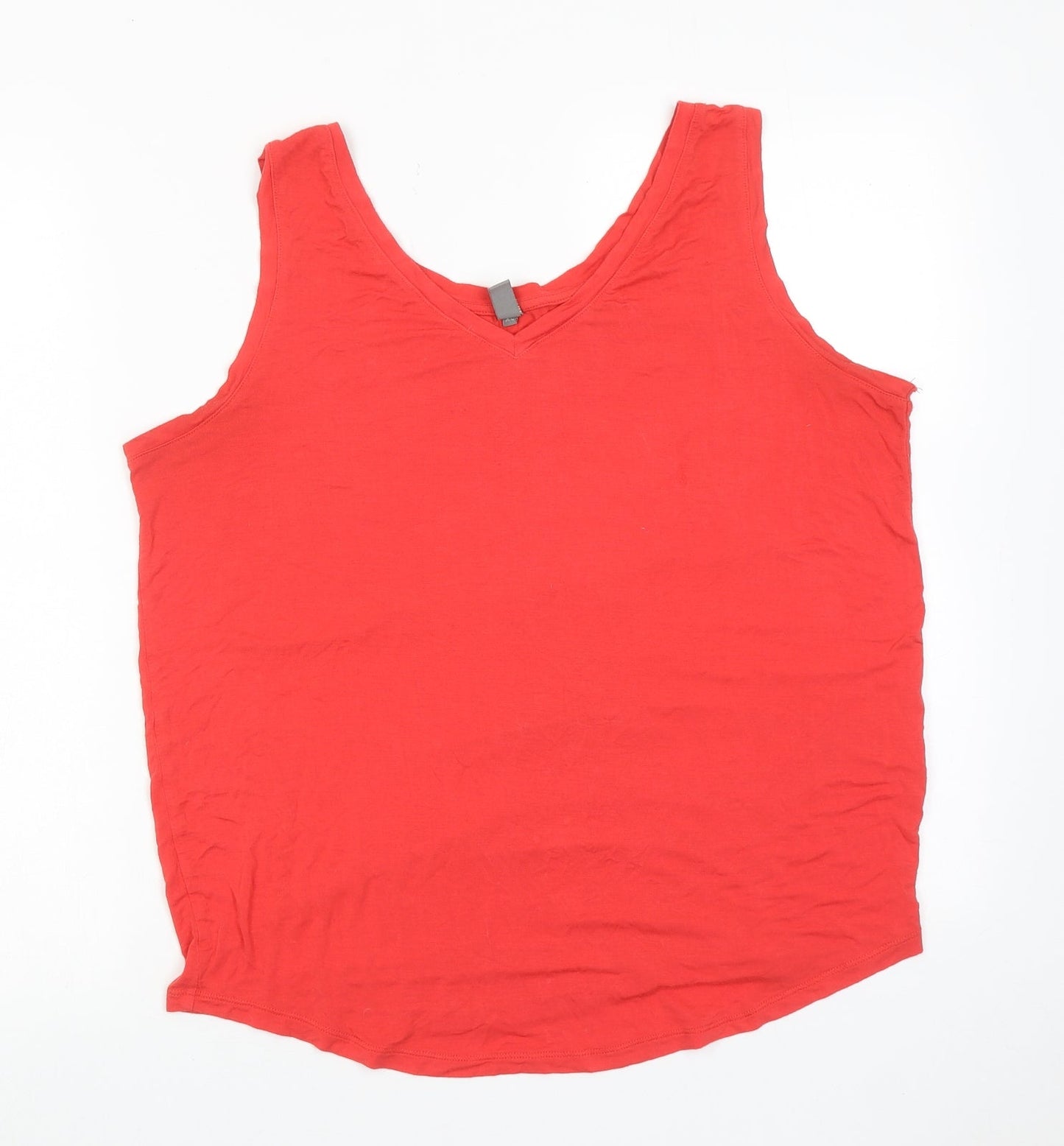 CULTURE Womens Pink Viscose Basic Tank Size XL V-Neck