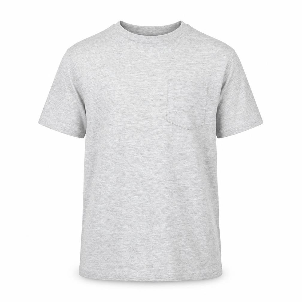 Marks & Spencer Boys Grey Cotton Basic T-Shirt Size 10-11 Years Round Neck Pullover