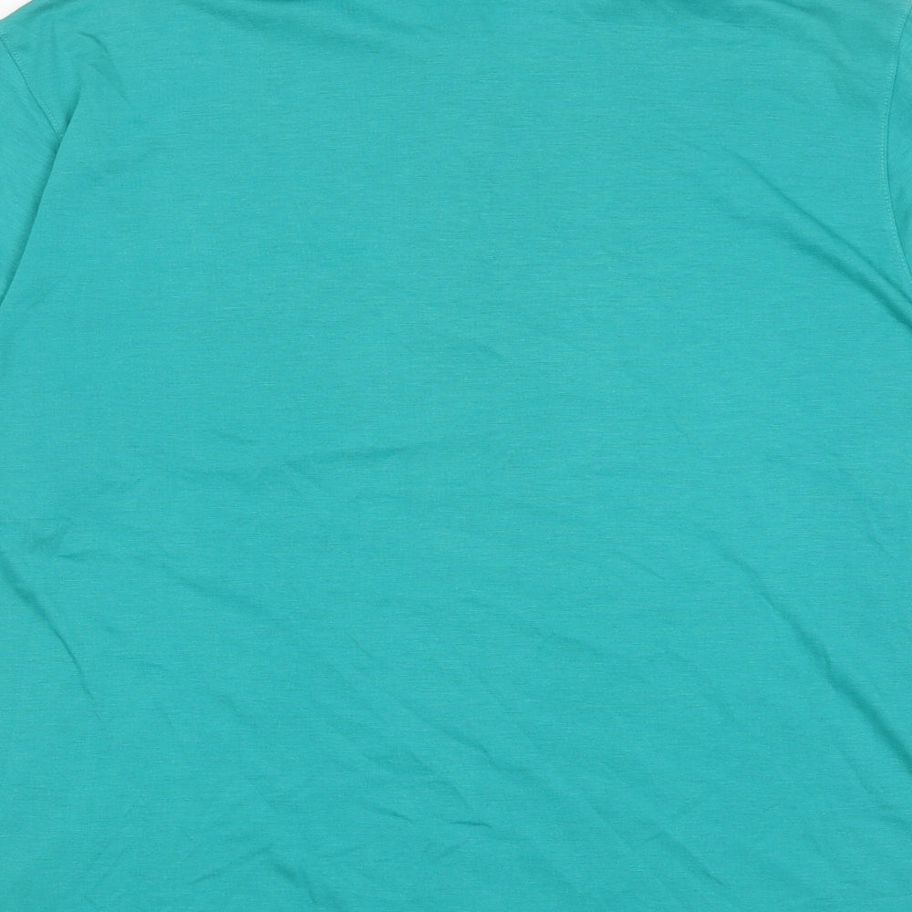 St. Michael Womens Green Polyester Basic Polo Size 18 Collared