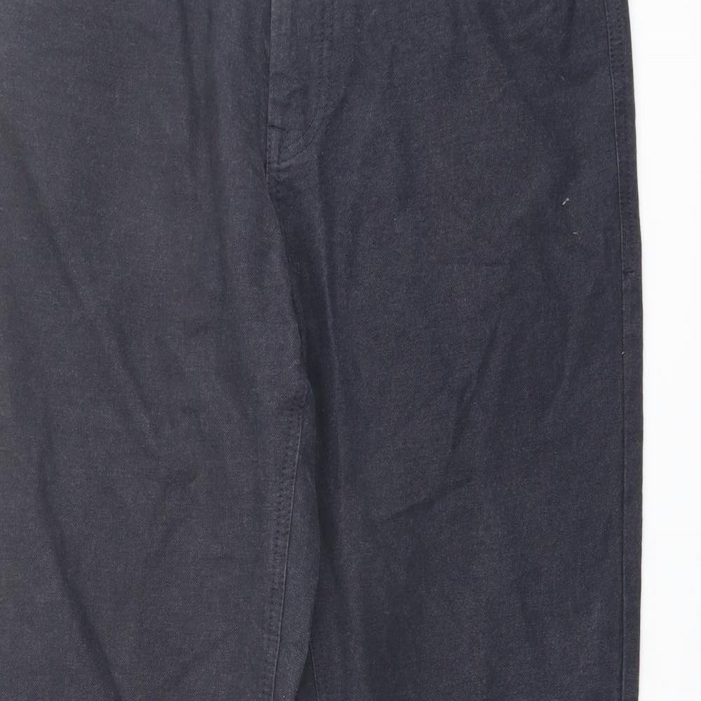 RJR.John Rocha Mens Grey Cotton Straight Jeans Size 32 in L30 in Regular Button