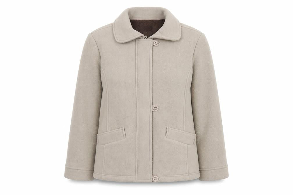 Finesse Womens Beige Jacket Size 16 Zip