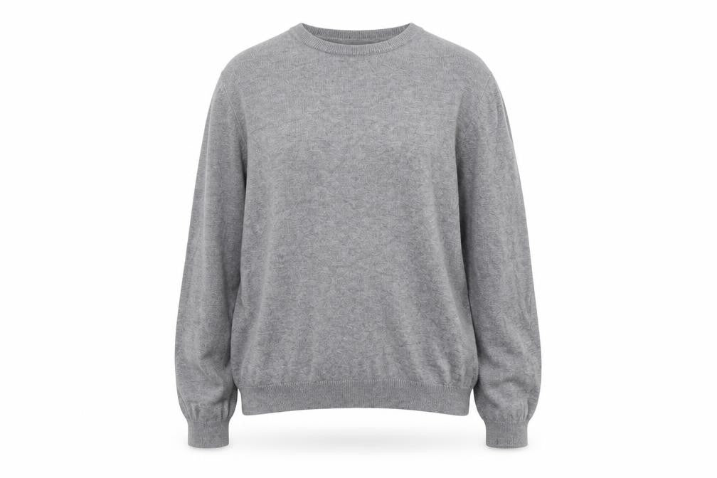 H&M Womens Grey Round Neck Viscose Pullover Jumper Size S