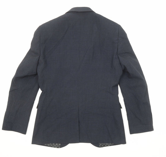NEXT Mens Blue Polyester Jacket Suit Jacket Size 36 Regular