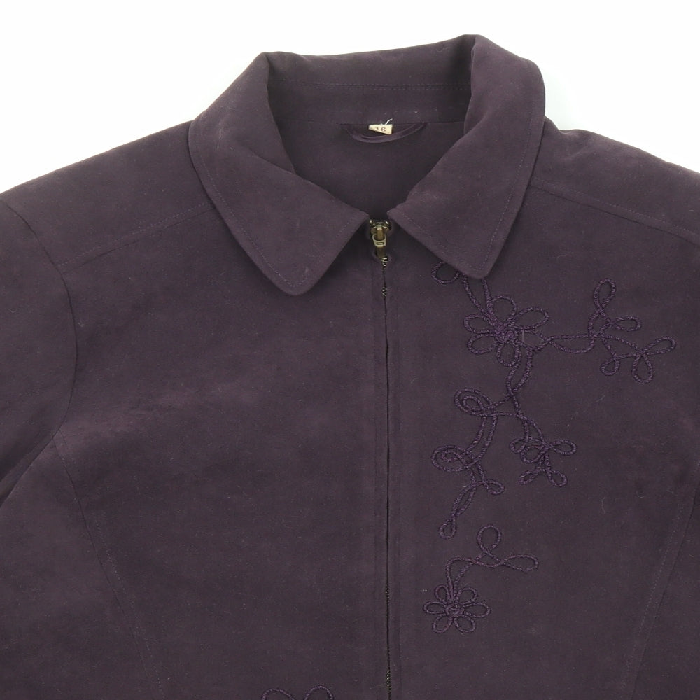 EWM Womens Purple Jacket Size 16 Zip