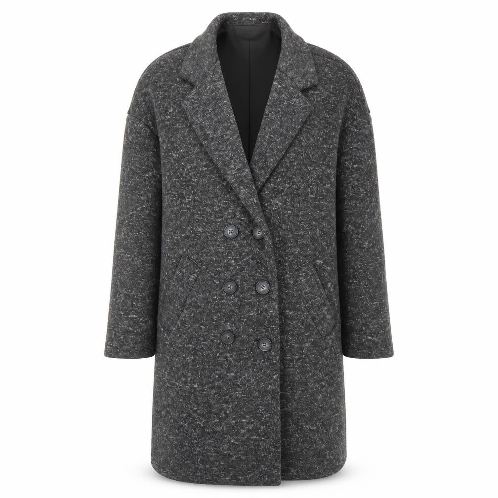 Amisu Womens Grey Overcoat Coat Size 6 Button