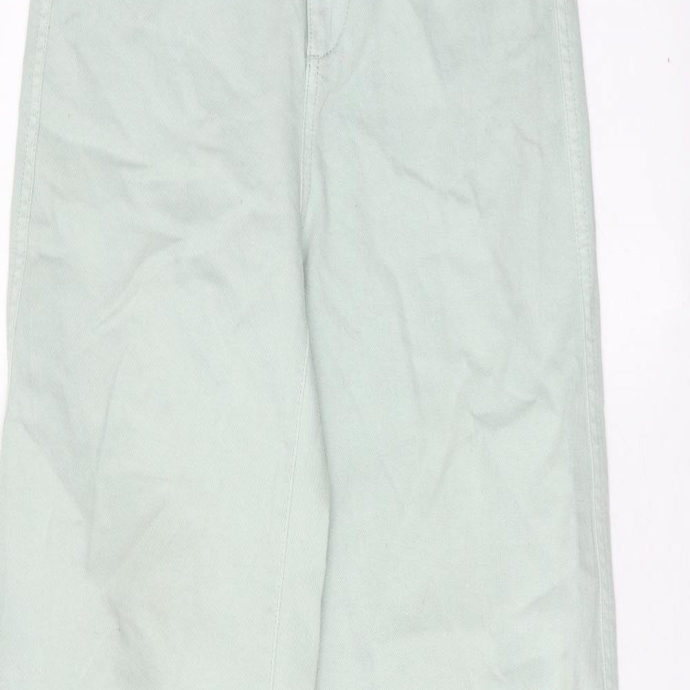 Gap Womens Green Cotton Wide-Leg Jeans Size 26 in L26 in Regular Zip