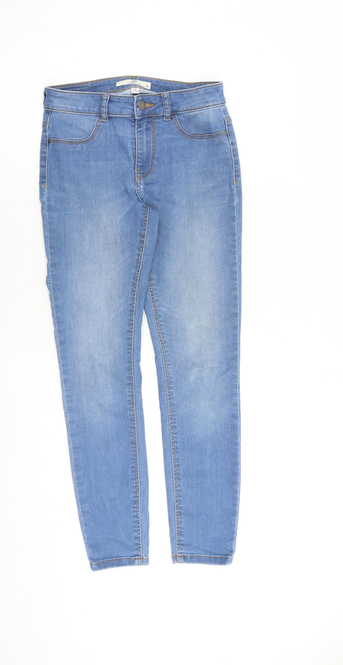JDY Womens Blue Cotton Skinny Jeans Size S L30 in Regular Zip