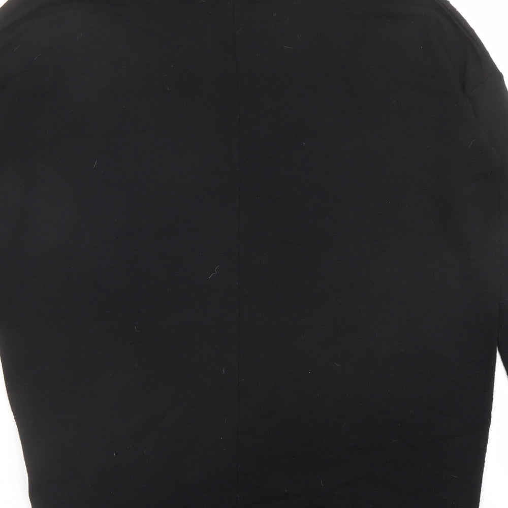 New Look Womens Black Round Neck Polyester Pullover Jumper Size S