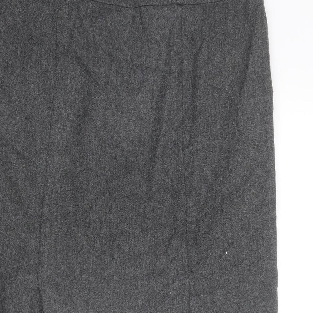 United Colors of Benetton Womens Grey Wool Bandage Skirt Size 28 in Zip