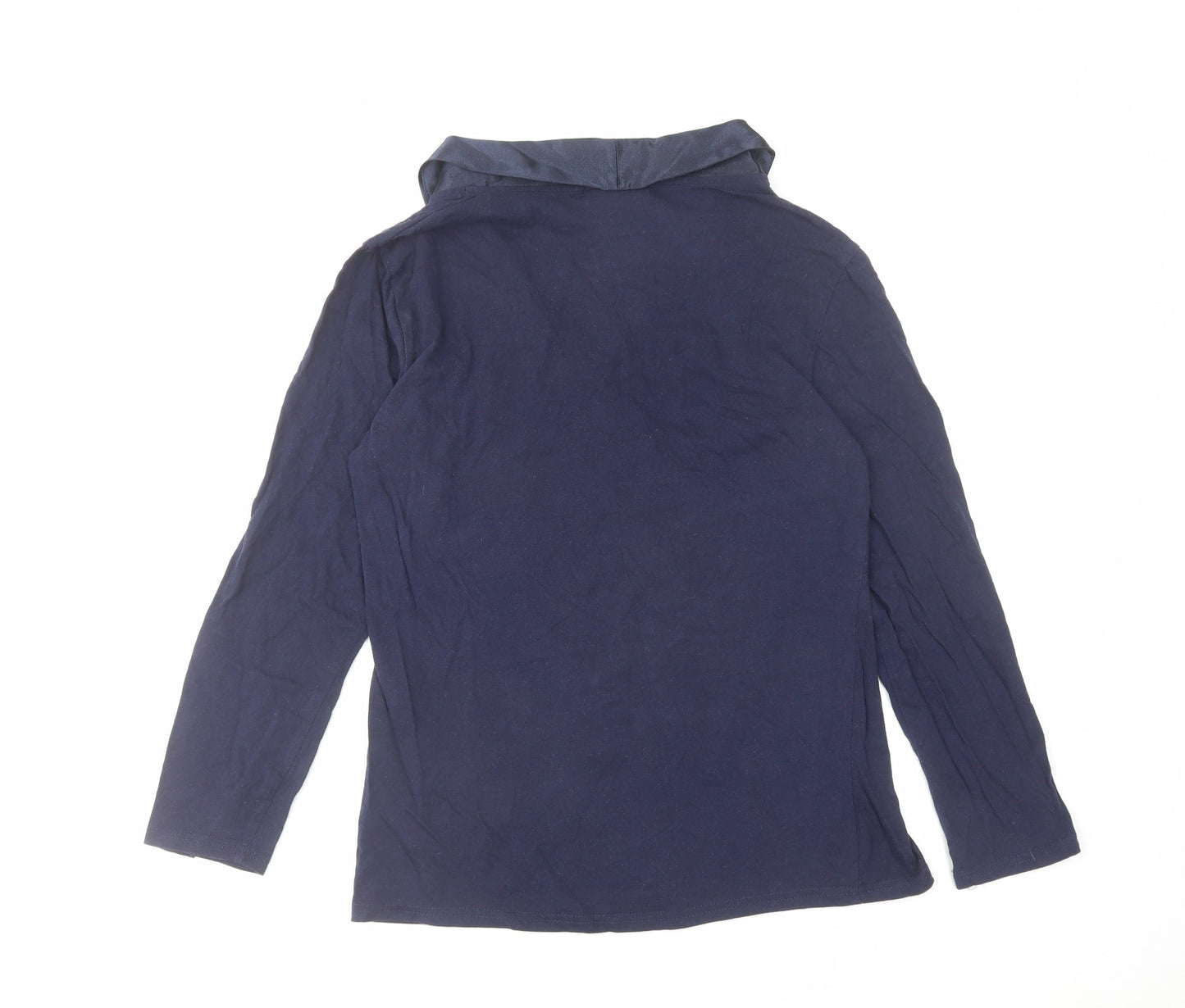 Temperley Womens Blue Cotton Basic Blouse Size M Collared