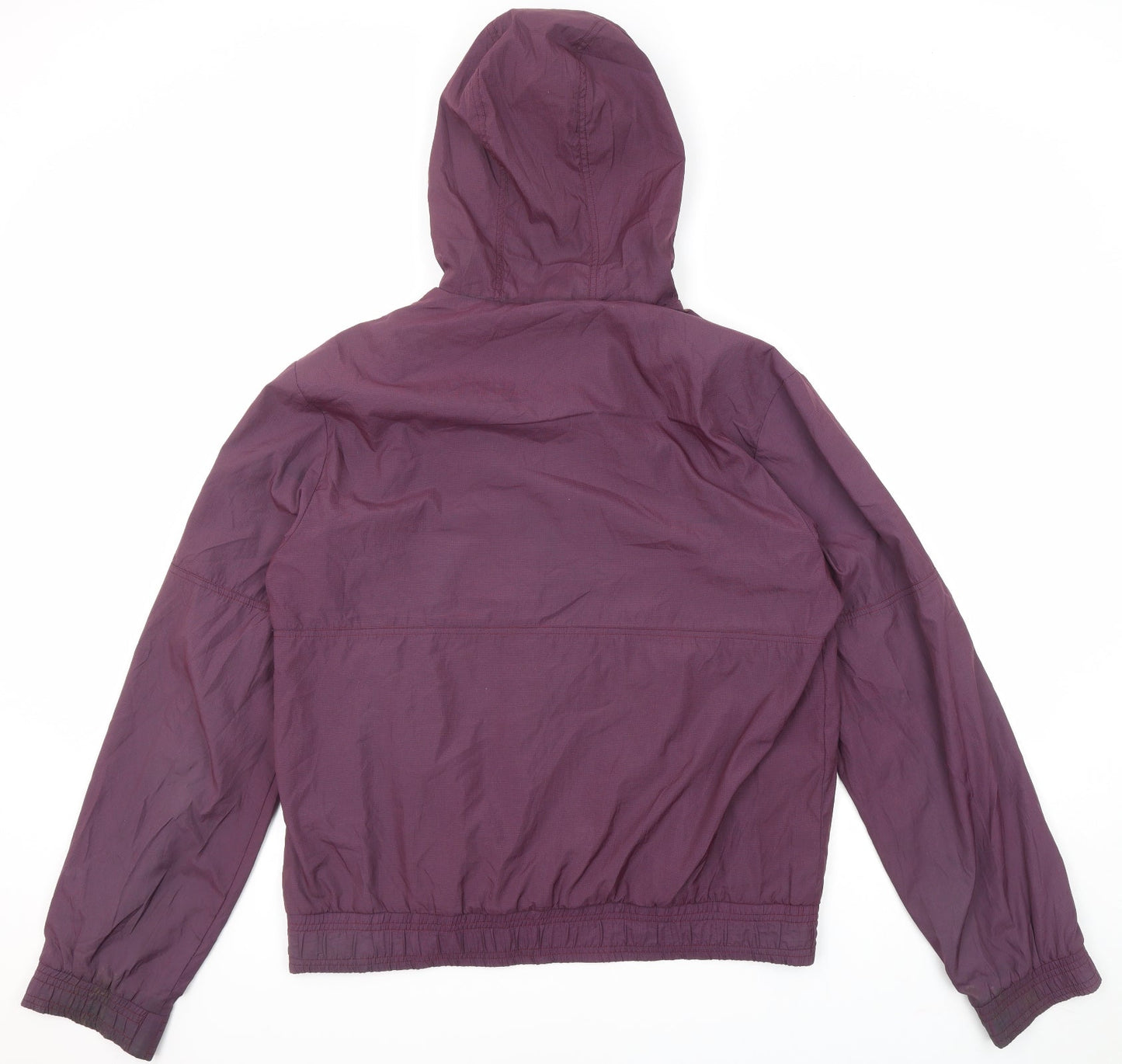 Drunknmunky Womens Purple Windbreaker Jacket Size L Zip