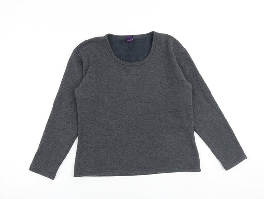 Wonders Womens Grey Cotton Pullover Sweatshirt Size M Pullover