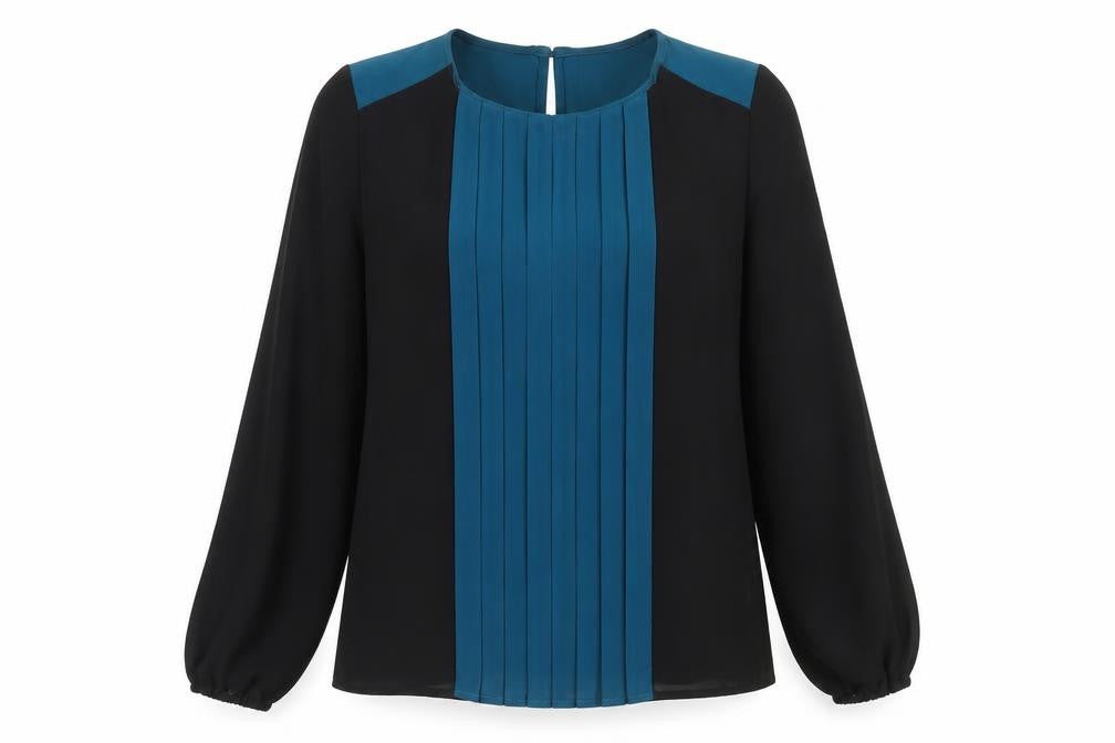 Womens UK Size 12 Klass Black Polyester Blouse