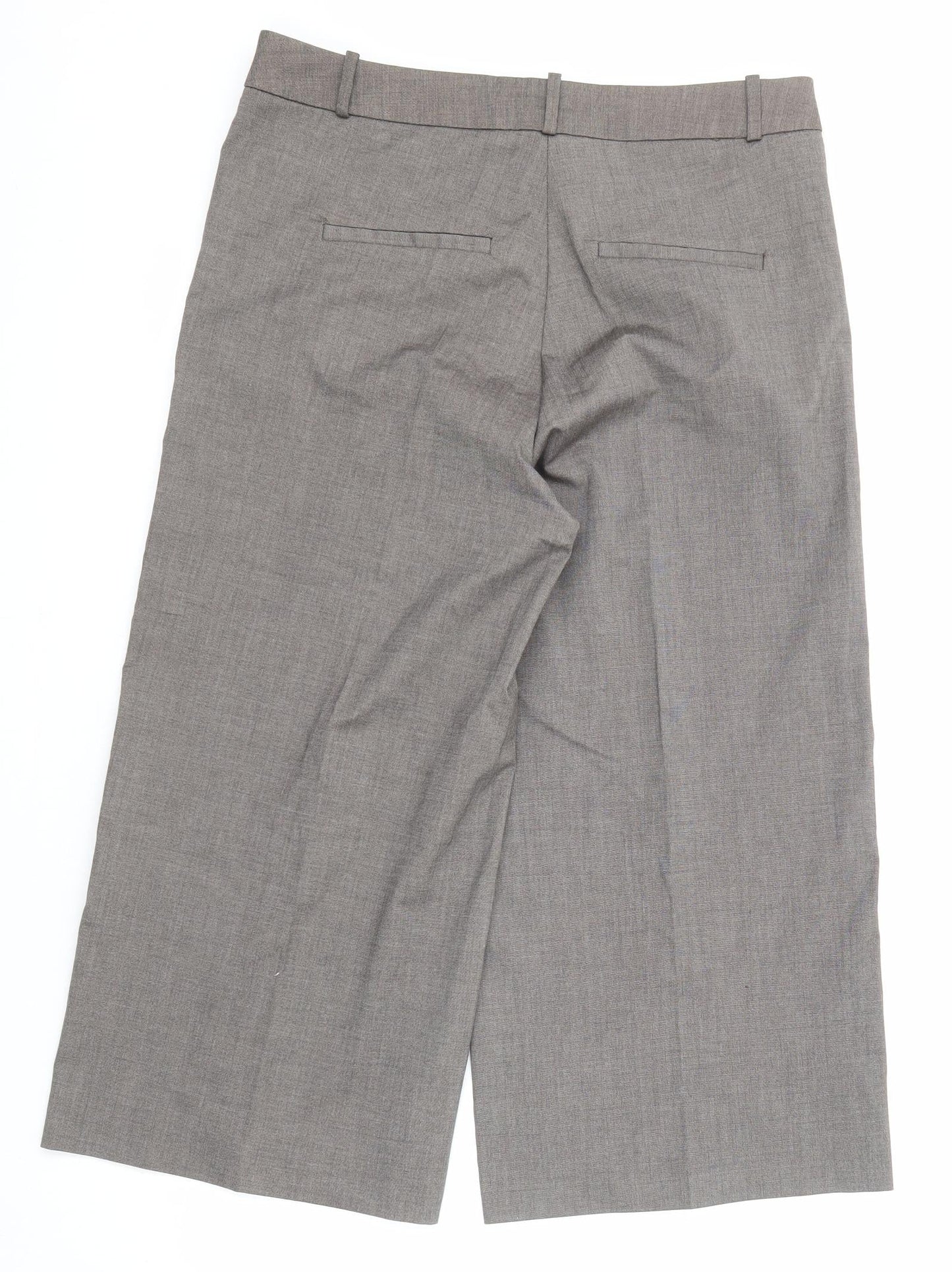 River Island Womens Brown Polyester Dress Pants Trousers Size 10 L24 in Regular Zip
